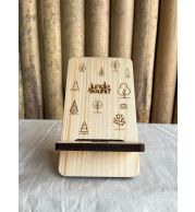 Wooden Mobile Stand – Handmade Wooden Phone Holder for Desk, Stable Viewing Stand for Video Calls & Charging, Eco-Friendly Minimal Design for Office, Bedroom & Study Table